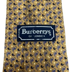 Burberry Men's Vtg Tie Geometric Polka Dot Brown Satin Silk 3 7/8" (W) x 56" (L)